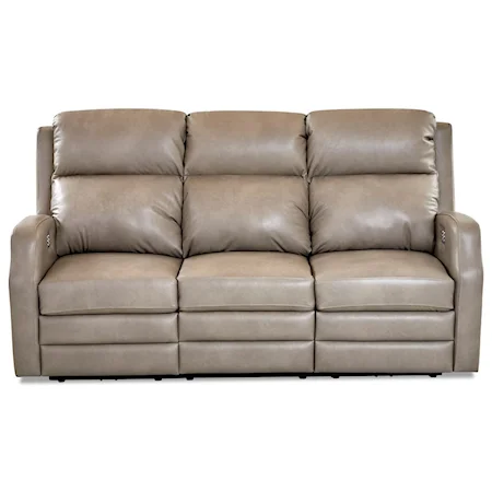 77 Inch Power Reclining Sofa with USB Charging Ports